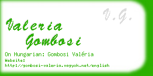 valeria gombosi business card